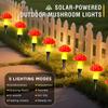 8 Head Solar Mushroom Lights Stake Garden Decor, Festive Christmas Fairy Lights for Outdoor Yard, Wedding Party Atmosphere