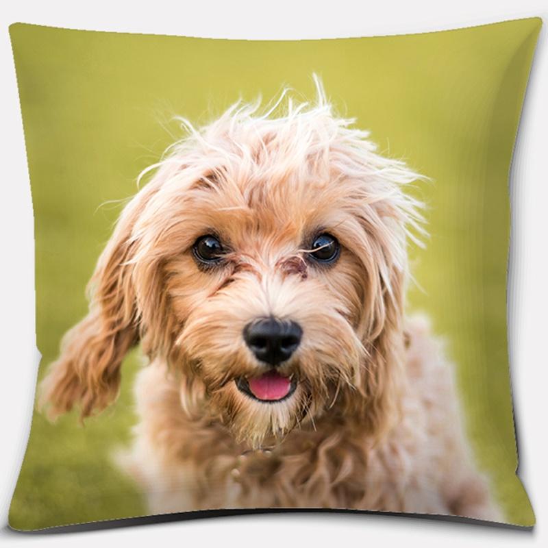 Dog Pattern Square Decorative Pillowcase Living Room Sofa Cushion Pillow  Home Decoration