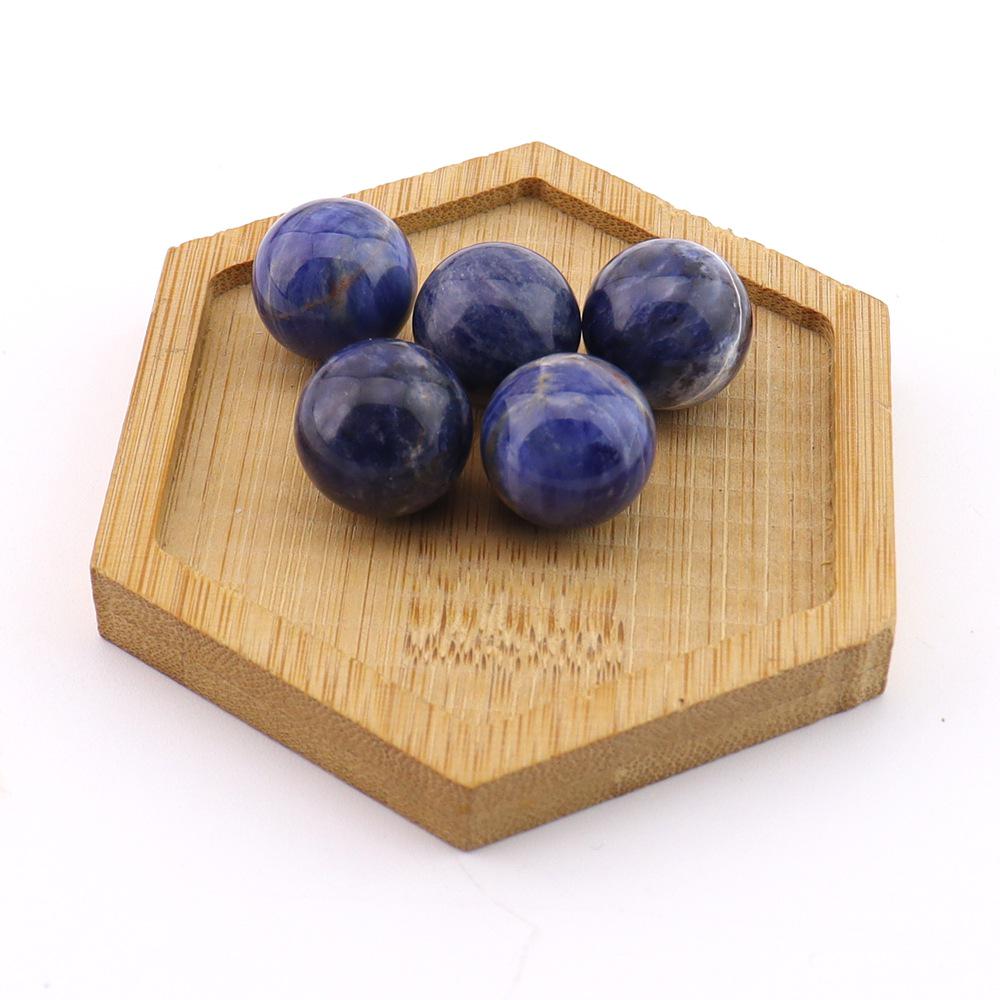 16mm Natural Agate Crystal Ball Ornament - Holeless Round Semi-Precious Stone for DIY Jewelry (BJ12)