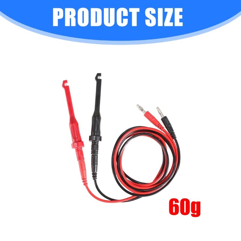 2 Set Electric Wire Piercing Probe Clip Multimeter Test Leads Set Puncture Probes 4mm Banana Plug Automotive Test Leads