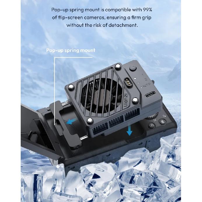 Ulanzi CU01 Thermostatic Semiconductor Camera Cooler Camera Cooling Fan Radiator 4K Recording Kit Heat Sink for Sony Canon Nikon