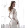 Wedding Dress 2026 New One-shoulder Sleeve Bridal Wedding Dress Backless Trailing Wedding Dress