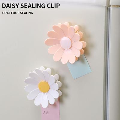 Personalized 3D Daisy Sealing Clip, Magnetic Refrigerator Sticker, Snack & Food Bag Fresh-Keeping Clip