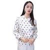 Polka Dot Silk Shirt Women's Summer Stand-up Collar Fashion Waist Mulberry Silk Shirt Cardigan