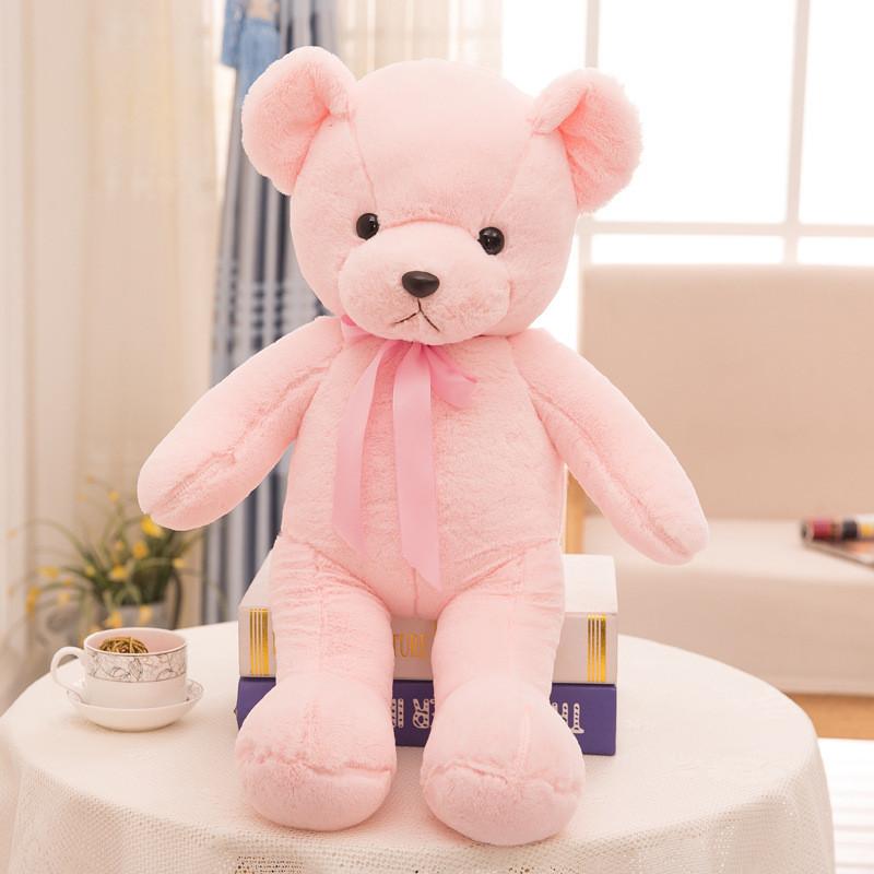 35cm Bear Teddy With Colored Bow Tie Plush Toy Stuffed Animal Doll Gifts Kids