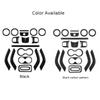 18pcs Car Interior Decor Trim Kits For Jeep For Wrangler JK JKU 4 Door 2011-2017 Automobile Interior Modification Accessories