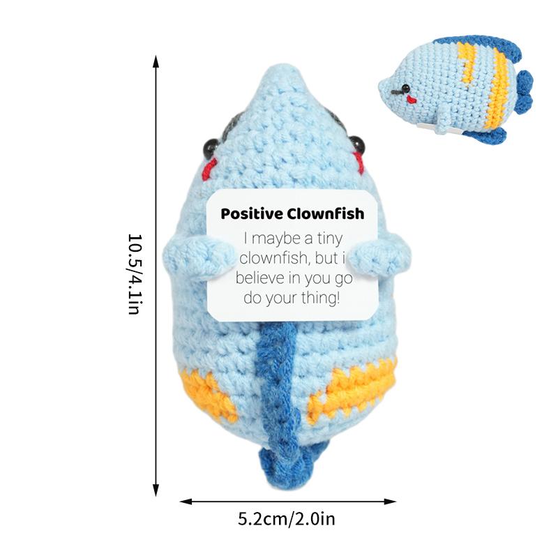 Crochet Positive Handmade Dolls Christmas Knitting Doll Plush Wool Knitting Doll With Greeting Card Creative  New Year Gift