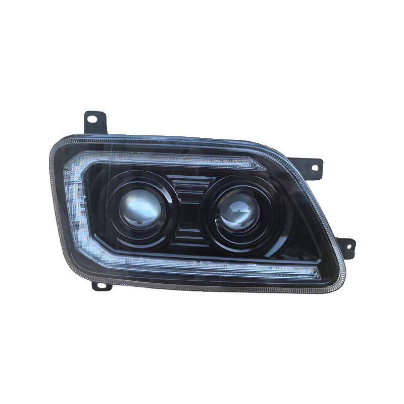 Dual-Lens LED Headlights with DRL & Sequential Turn Signals for North Benz 80B V3 Dump Truck. Passenger s side lens LED headlight