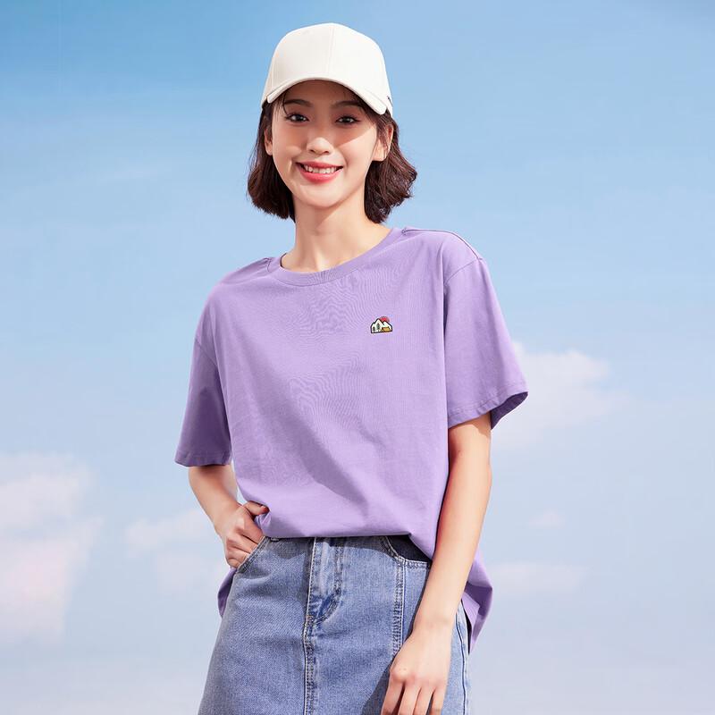 Women's Loose Fit Cotton Printed Drop-Shoulder Short Sleeve T-Shirt