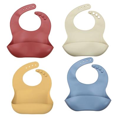 Soft Silicone Bib  with Catches Pocket Dirt  Frees & Dishwasher Safe Feeding Bib  Soft & Flexible Feed Catcher for Baby