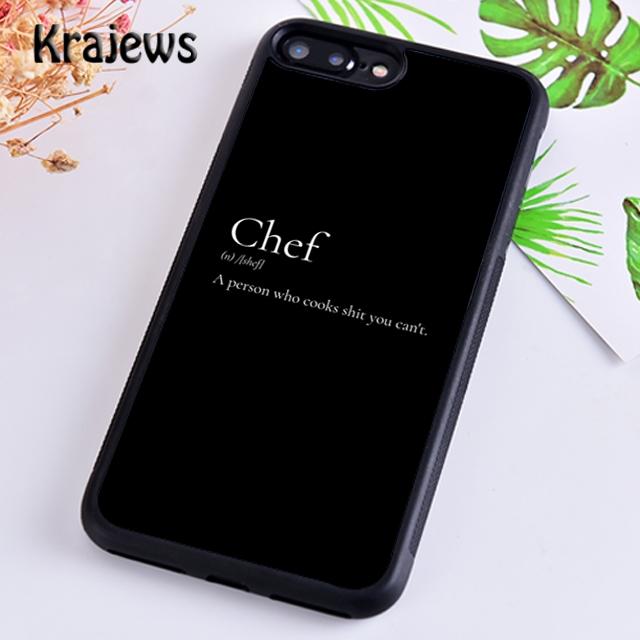 

Krajews CHEF funny and humor Soft Phone Case Cover For iPhone 16 15 SE2020 14 6 7 8 plus 11 12 13 pro max Plus coque Fundas iPhone 6 6s