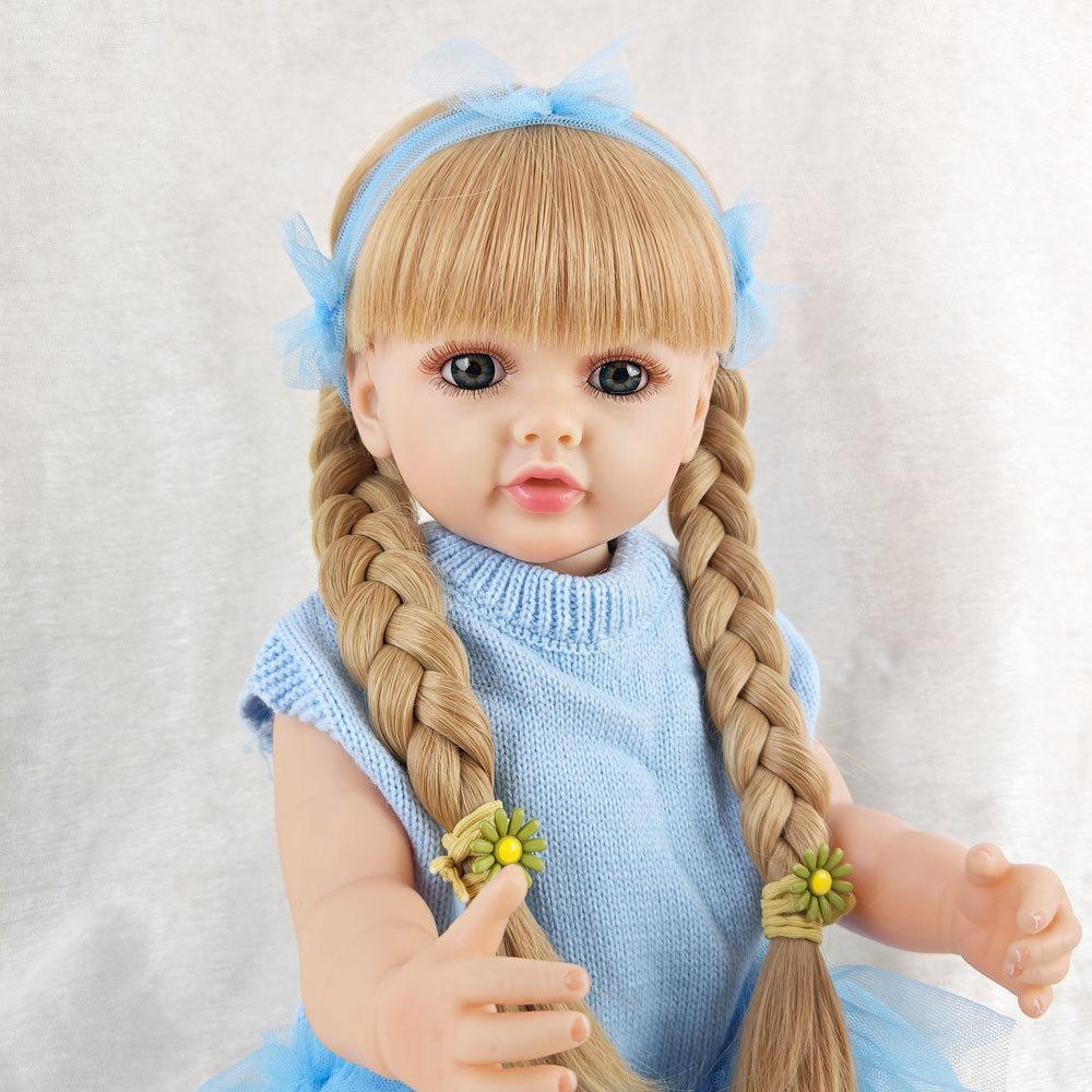 55cm Lifelike Reborn Doll Simulation Baby Soft Plastic 22 Inches Girl Toy Real Princess Children's Gift Dress Up Dolls