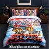 Forest Nature Theme Custom Text Or Name 3Pcs Bedding Set,1 Flat Sheet & 2 Pillowcases Personalized Home Bedding