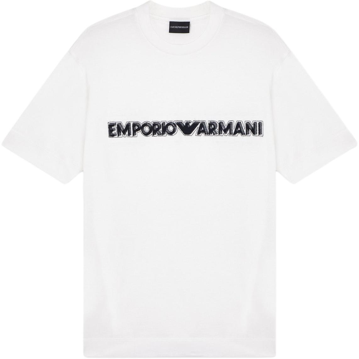 Emporio Armani Stretch Knit Crew Neck Slim Fit T-Shirt Men Tops EM004520-AF13747-U0003 S
