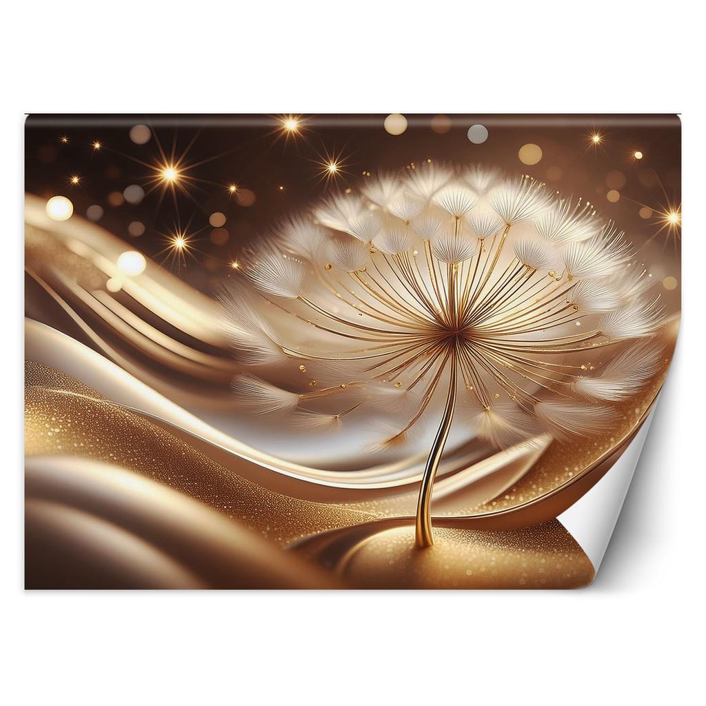Wallpaper Flowers Gold Glamour