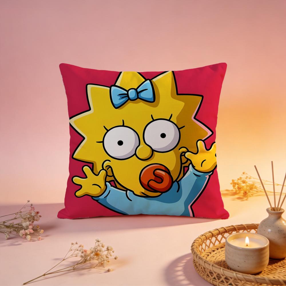 Stylish TThe Simpsonsew Cushion Cover Comfortable Durable Pillow Cover MultiScene for Home Office Car Sofa