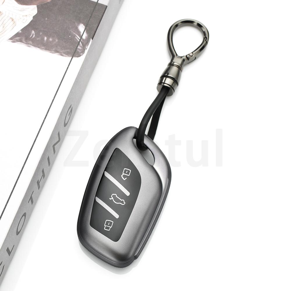 Autoschlüsselabdeckung Hülle Schale Schlüsselanhängerhalter 3 Tasten Gun TPU Für Roewe Rx5 I6 I5 Rx3 Rx8 Erx5 Für Mg Zs Ev Mg6 Ezs Hs Ehs