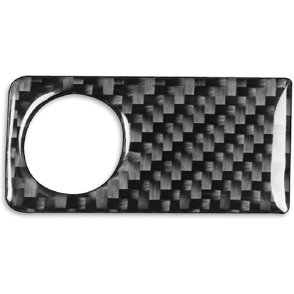Real Carbon Fiber Car Climate Control CD Radio Panel Sticker Cover Trim Compatible with Mercedes-Benz C-Class W204 C250 C300 C350 C63 AMG 2012-2014