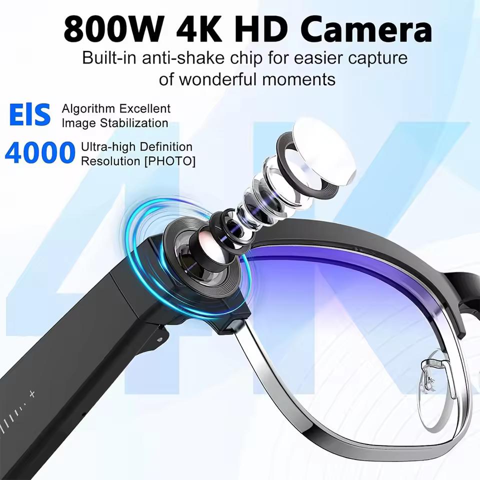 2026 Neue KI-Smart-Brille 800W HD-Kamera Brille Fotoerkennung Videoaufnahme Übersetzung Anruf Wasserdichte Sonnenbrille Herren Damen