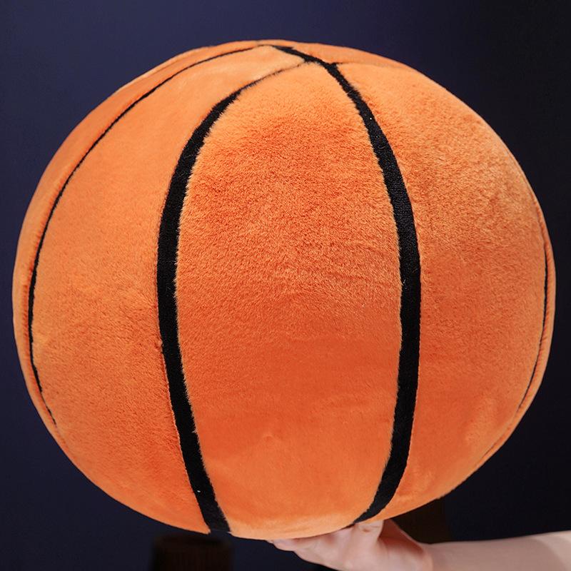 Basketball Plushie Simulation Basketball Throw Pillow Fill Plump Bedroom Decorations Skin-Friendly Holiday Gift For Boy And Girl