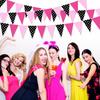 Faccito 60 Pcs Mouse Color Banner Decorations 49 ft Rose Hot Pink and Black Pennant Flag Banner Mouse Theme Paper Triangle Bunting Decor for Outdoor