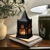 Modernes Wohnzimmerdekor Gotische Kathedrale LED-Kerzenlaterne Kirchenförmige flammlose Teelichtlampe Handgefertigtes Handwerk Ornament Gruselig Vintage