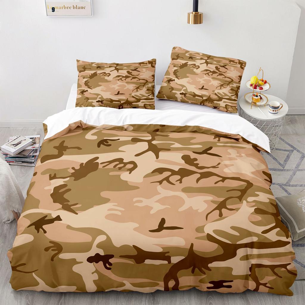 Camouflage Bed Set Combat Army Doona Quilt Duvet Cover Single Double Queen Size