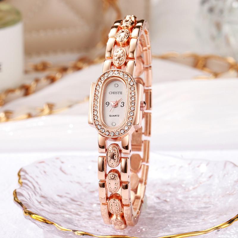 Watches for Ladies Luxury Diamond Quartz Gold Bracelet Wristwatch Women Watch Fashion High Quality Female Clock Rhinestone