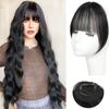 Synthetic Short Straight Hair Clip In Bangs With Hairpieces Air Bangs Extensions Natural Soft Curved Bangs Wig For Women