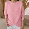 Long Sleeve Pullover Sweaters For Women O Neck Casual Cute Printing Knit Oversized Sweater