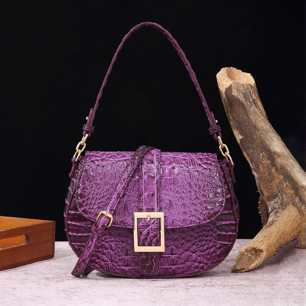 New Fashionable Alligator Pattern Shoulder Bag High-quality Retro Handbag All Match Women's Armpit Swagger Bags