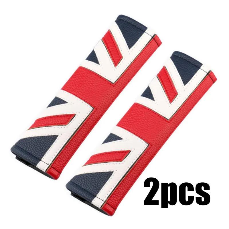 2Pcs PU Leather Seat Belt Protective Shoulder Pad Cover For MINI Cooper F55 F56 F60 R55 R56 R60 R57 JCW Countryman Auto styling