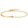 Trendy Minimalist Gold Color Half Bangle Splicing Bracelet Tiny Zircon Bracelets for Women Stainless Steel Daily Wear Jewelry