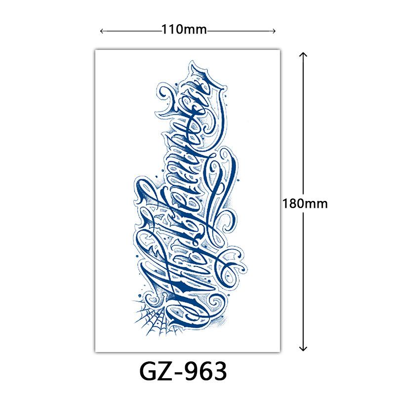 Juice Tattoo Stickers, Herbal Tattoo Stickers, Semi-Permanent English Letter Tattoo Stickers Tattoo