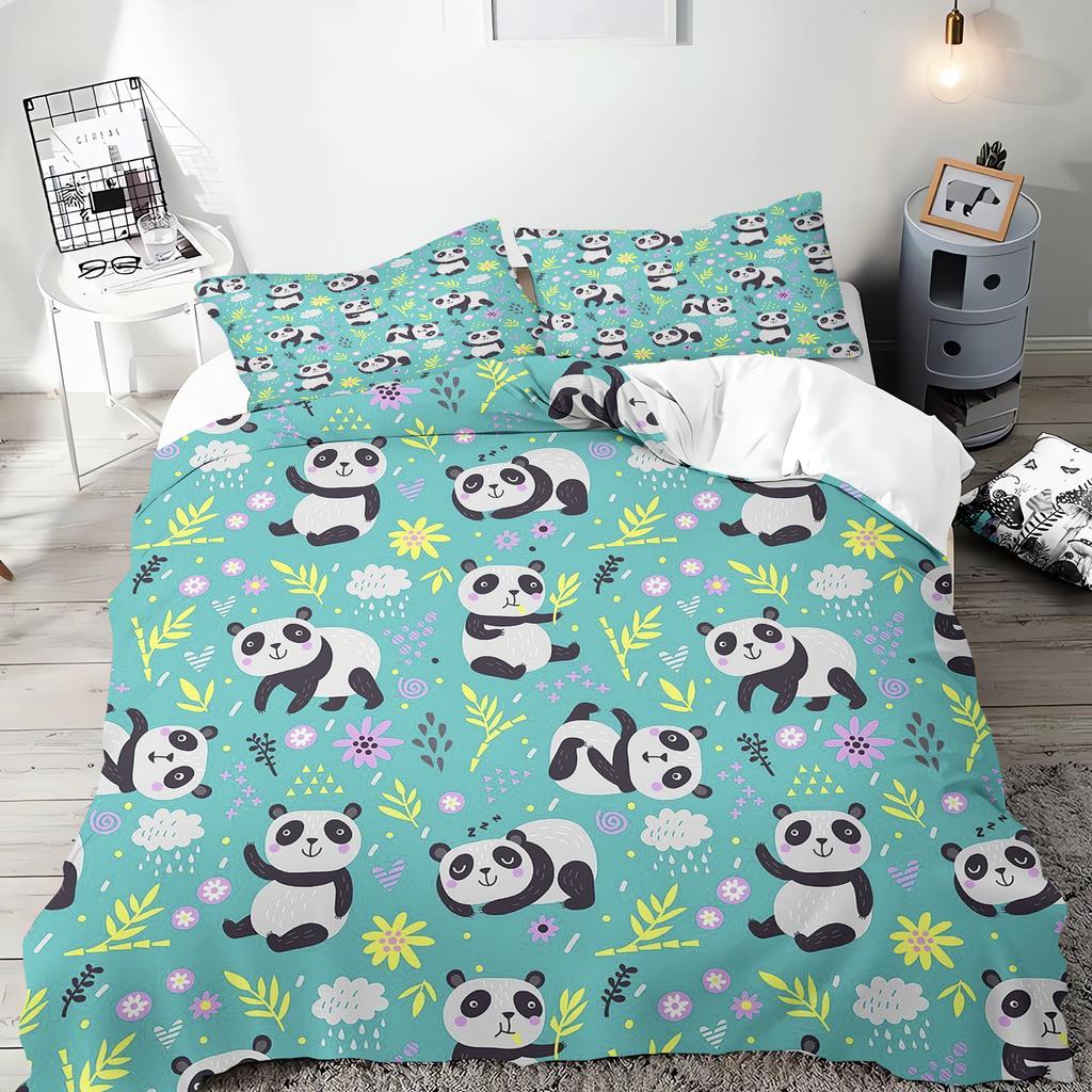 Anime Cute Cartoon Duvet Cover Home Pillowcase Set Adult Bedroom Children Comforter Bedding