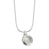 White Jade Marrow Round Necklace Fashionable and Minimalist INS Cool and Cool Geometric Pendant Clavicle Chain