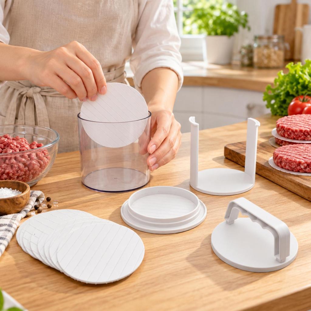 Burger Patty Maker Detachable Stackable Press Removable