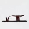 Sandalias Planas de Marca de Moda para Mujer Correa Cruzada Hebilla Decoración Metálica Comodidad Casual Chanclas de Playa para Mujer Sandalias