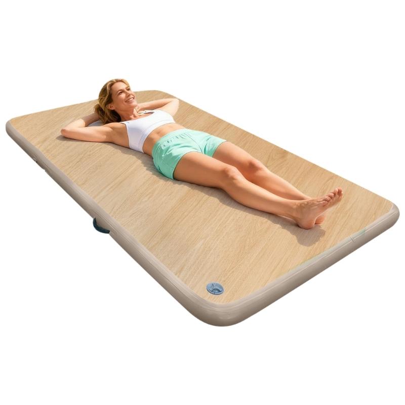 

Small Inflatable Rest Pad For Camping Travel Journey With PVC Base And Reinforced Build 1