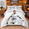 Printed 3Pcs Bedding Set Cristiano Ronaldo Pattern Bed Sheet Pillowcase For Bedroom Decor
