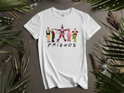 Alone Matching Christmas Friends Party Hoodie Tshirt Men Women Unisex AD1002