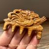 Green Sandalwood Carved Portable Scalp Massage Comb for Women
