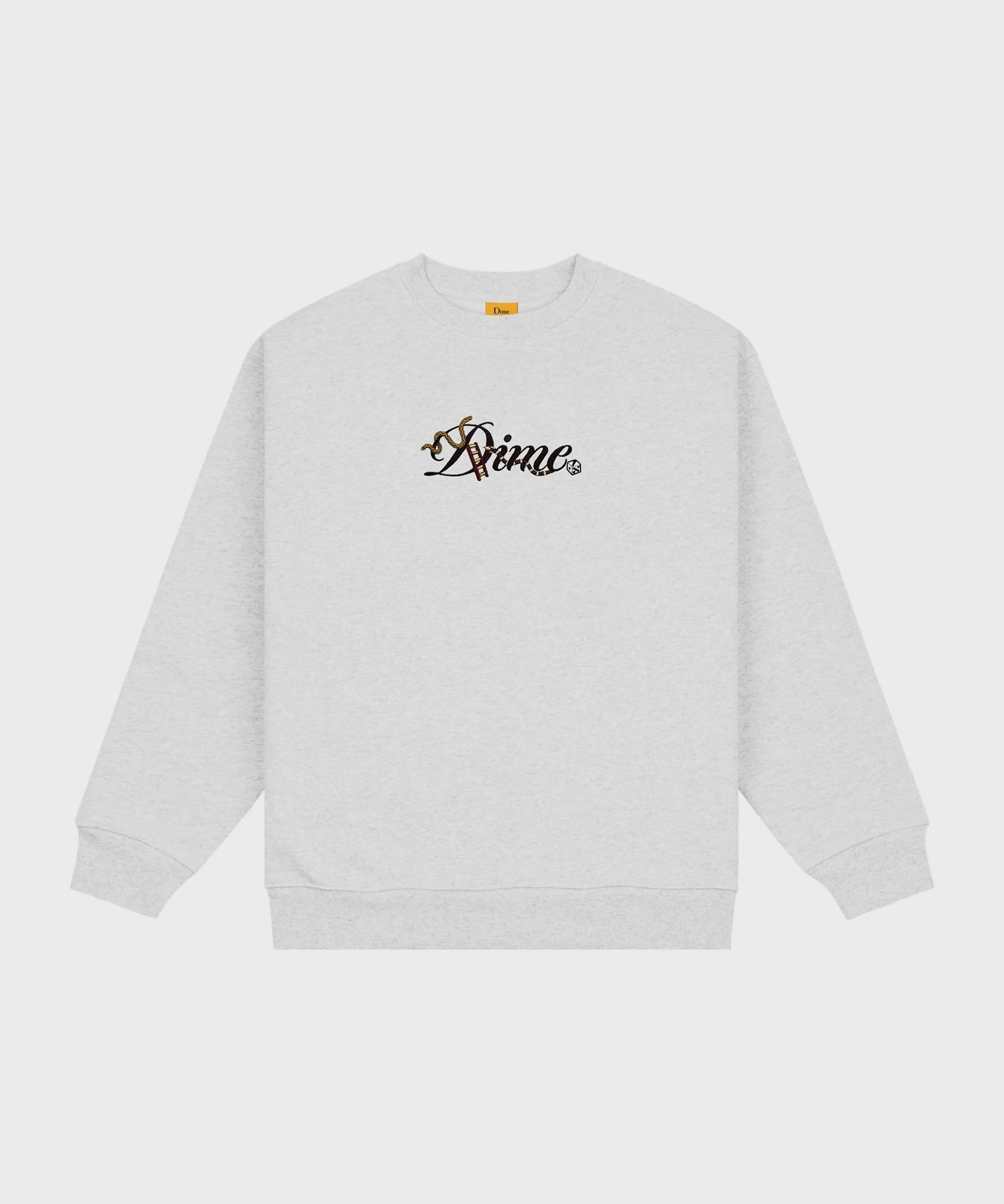 Серая футболка с длинным рукавом Dime Cursive Snake Ash/Xl