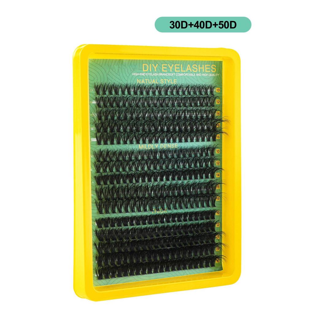 Hot Selling DD Curl Lift Mixed False Eyelashes, 10-16mm, Realistic Single Cluster, Dense Style