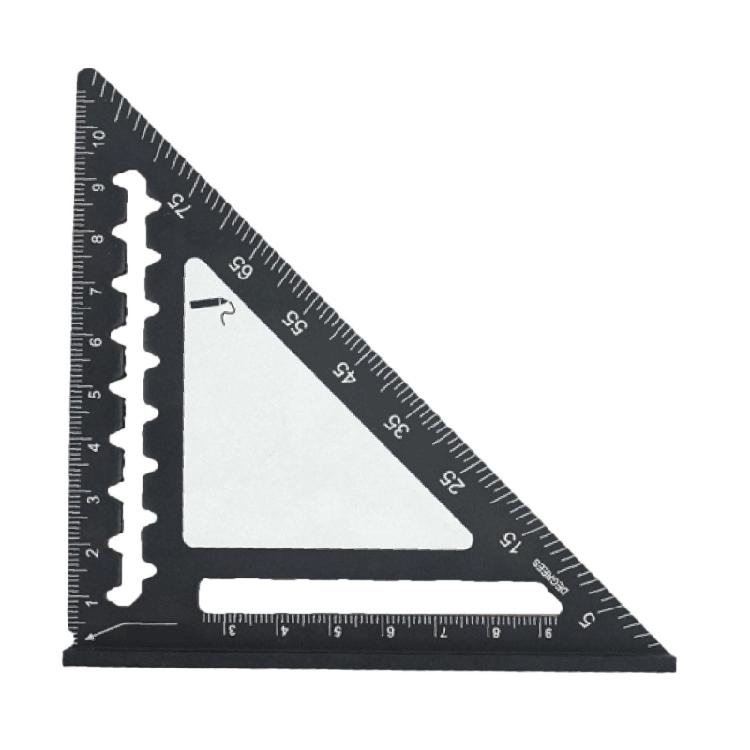 Triangle Ruler Aluminum Drafting Triangle Square Ruler 45/90 Degree Right Angled Woodworking Math Geometry Tool