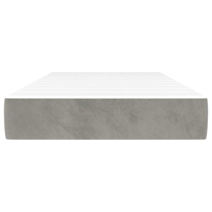 347708 vidaXL Matelas de lit à ressorts ensachés Gris clair 90x190 cm epaisseur 20 cm