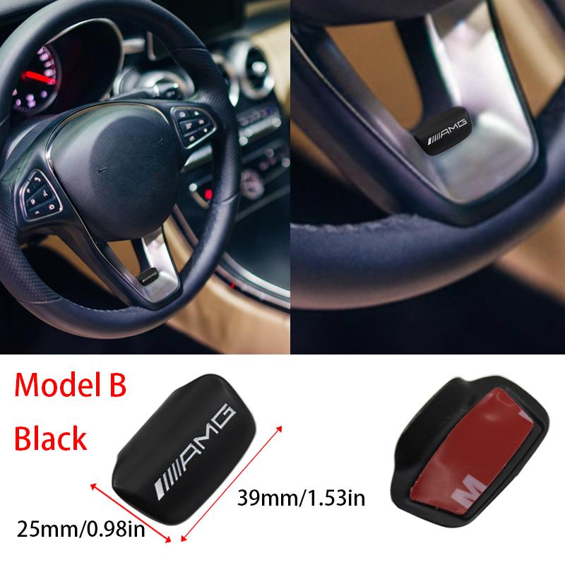 OLV5 3D Metal Car Logo Steering Wheel Sticker Decoration For Mercedes Benz AMG GLC W203 W206 W220 W205 W211 W212 W201 W210 W108 Class