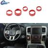 Red Center Control Headlight Switch Button Ring Trim for Dodge RAM 1500 13-17