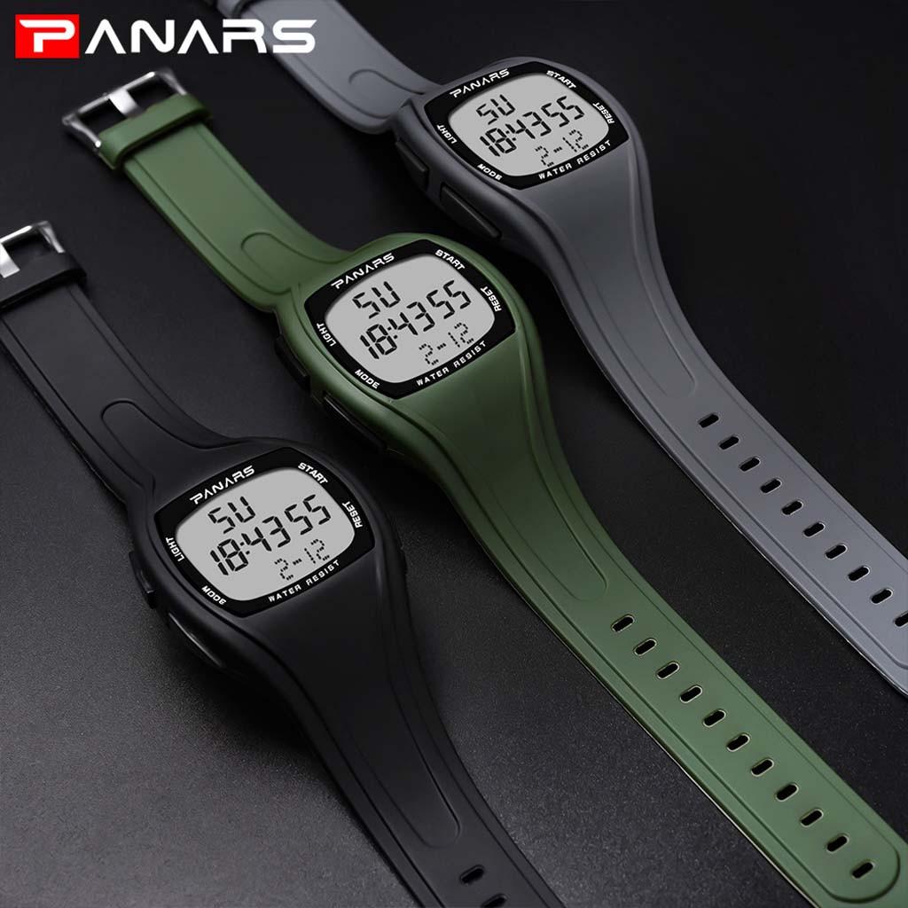  And Stylish Waterproof Alarm Night Light Casual Male Electronic Watch
