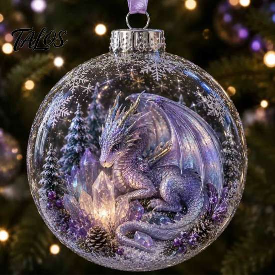 Garden Holiday Ornaments Glowing Christmas Story Ornament, Light-Up 3D Hanging Ball with Warm LED, Mini Decorative Spheres for Holidays Scene